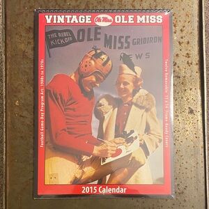 Vintage 2015 Calendar - Ole Miss Gridiron Football. Sealed. Perforated Posters